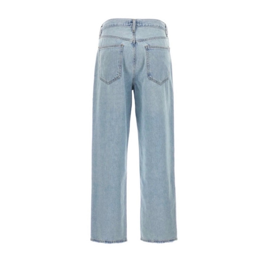 Agolde Criss Cross Upsized Jeans Light Blue Straight Leg Denim A097-983 Size 27 - Picture 3 of 13